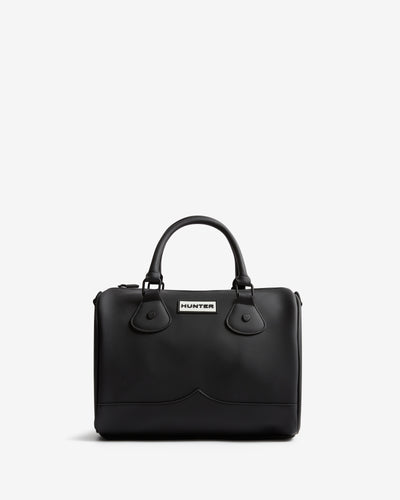 Displays the black 'Hunter' branded Women's Black Quinn City Hand Bag