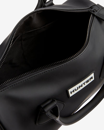 Displays the black 'Hunter' branded Women's Black Quinn City Hand Bag