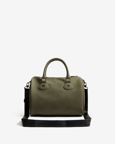 Displays the Kambaba Quinn 'Hunter' branded Women's City Hand Bag