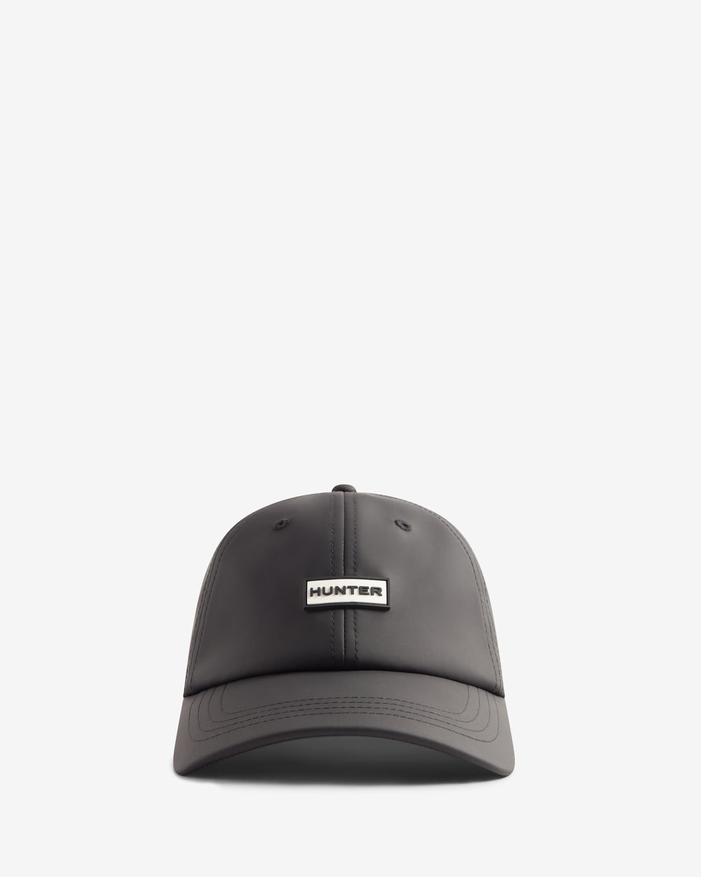 Displays the Black 'Hunter' branded Rain Pu Cap